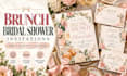 design brunch shower invitations chic and custom shower cards