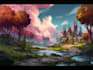do landscape illustration and background concept art