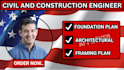permit approval plan, porch plan, site and foundation plan, framing drawings