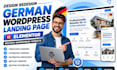 design redesign german wordpress, deutsch wordpress landing page, elementor