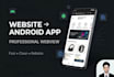 convert your website into a professional android webview app