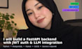 build a fastapi backend with jwt auth database design and llm integration