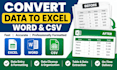 convert PDF to excel word CSV and editable spreadsheets