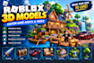 create custom roblox 3d models, props and game assets in blender