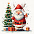 design a custom flat style christmas illustration