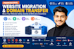 do website migration and domain transfer for wordpress, lovable, or any website