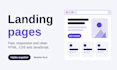 build a responsive landing page with HTML, CSS and javascript