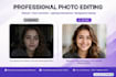 do custom photo editing, ai image editing and portrait retouching