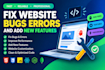 fix website bugs, errors and add new features