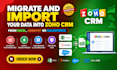 migrate and import your data into zoho CRM from excel, hubspot or salesforce