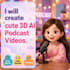 create viral talking fruits podcast video for tiktok shorts