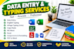 data entry, english typing, inpage typing and assignments
