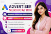 do your complete google advertiser verification and bov in few hours