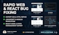fix HTML CSS javascript and react bugs professionally