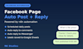 set up facebook page auto posting and auto reply with n8n