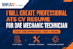 create professional CV resume for mechanical engineer and technician