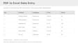 pdf to excel data entry and conversion