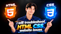troubleshoot HTML CSS website issues