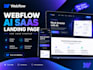design a webflow ai saas landing page