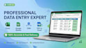 do data entry, excel data cleaning, google sheets and crm management