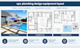 do pool and spa plumbing design with equipment layout for permit