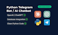 create a custom python telegram bot with database and api