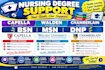 do capella, walden, chamberlain, bsn, msn and dnp nursing