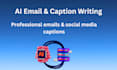 write professional emails and social media captions using ai