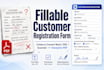create fillable customer registration form and convert documents to digital form
