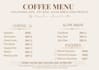 design  aesthetic beige cafe poster and coffee menu