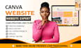 canva website design, canva landing page, canva business website, canva wix site