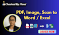 convert PDF to word, scan PDF to word, or handwriting to word