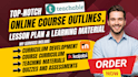 develop curriculum, course outlines, lesson plans, teaching materials, quizzes