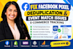 fix facebook pixel deduplication and event match issues ecommerce tracking