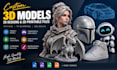create custom 3d models, 3d designs and 3d printable files