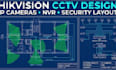 do hikvision cctv design and IP camera layout