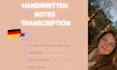transcribe your handwritten text