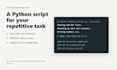 write a python script to automate your repetitive task