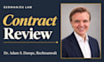 review your german law contract and explain the risks