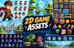 do 2d game character asset spine2d game props sprite sheet pixel art 2d tilesets