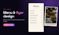 design a modern restaurant menu or cafe menu and flyer