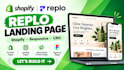 build shopify landing page with replo