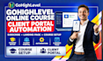 create gohighlevel online course client portal automation subscribe landing page