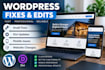 fix, edit, or update your wordpress website