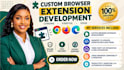 develop chrome extension web automation bot and data scraper api integration js