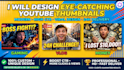 design eye catching clickbait youtube thumbnails