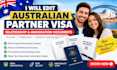 proofread australian partner visa relationship documents