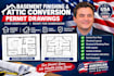 do basement finishing and attic conversion permit drawings