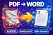 convert scanned PDF to editable word with ocr same layout
