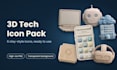 create stunning 3d clay tech icons and render packs for your project